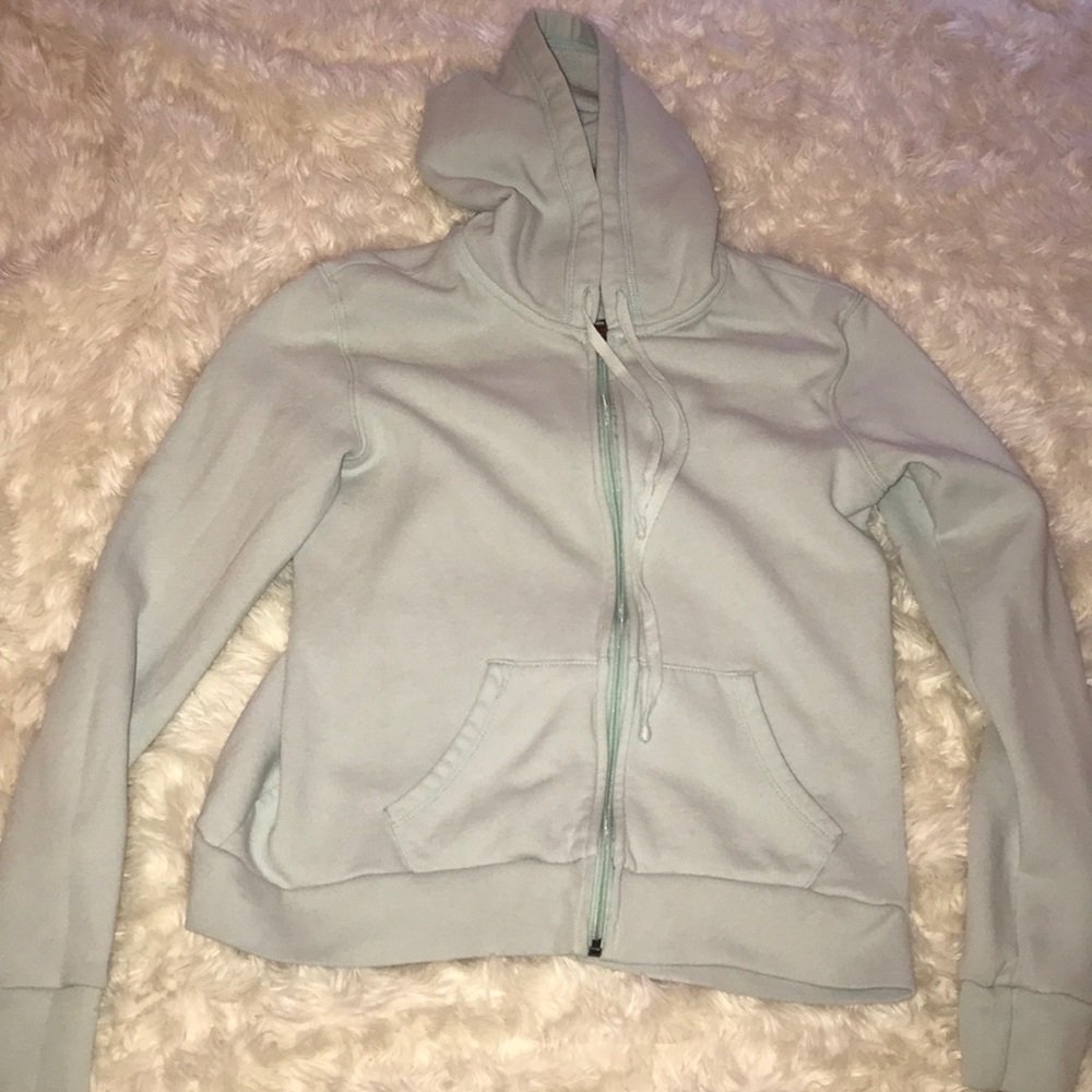 Hollister baby blue zip up
